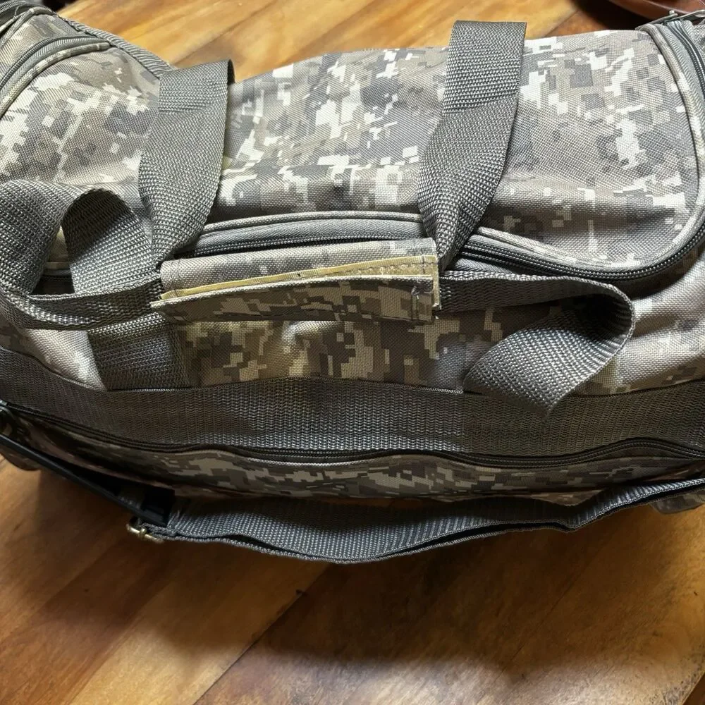 NRA Range Gear Duffle Bag Digital Camo Green Top Handle 18” x 10” x 6
